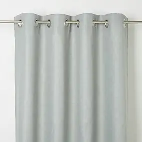 Rideau tamisant à œillets Kosti vert de gris l.140 x H.260cm GoodHome