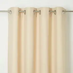 Rideau GoodHome Kosti coloris naturel l.140 x h.260 cm