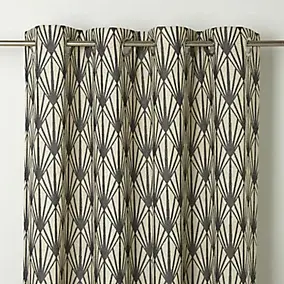 Rideau GoodHome Fremont gris l.140 x H.260 cm