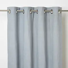 Rideau GoodHome Tiga gris bleu l.140 x H.260 cm