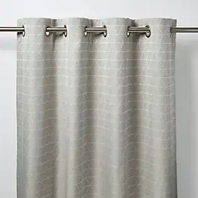 Rideau GoodHome Lunsar gris l.140 x H.260 cm