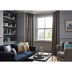 Rideau GoodHome Tiga gris l.140 x H.260 cm