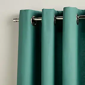 Rideau GoodHome Hiva vert bleu l.140 x H.260 cm