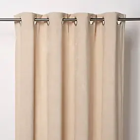 Rideau tamisant à œillets Pahea coloris naturel l.135 x H.260 cm GoodHome