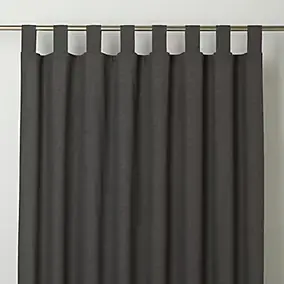 Rideau tamisant Chambray gris L.260 x l.140 cm