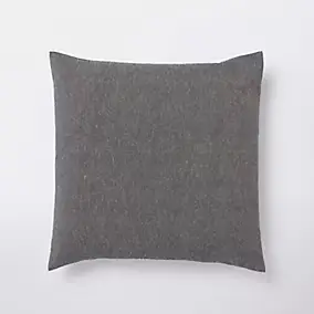 Coussin Chambray gris L.35 x l.35 cm