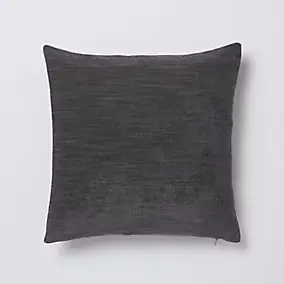 Coussin GoodHome Pahea gris 45 x 45 cm