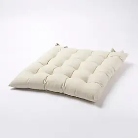 Galette de chaise GoodHome Hiva coloris naturel 45 x 45 cm