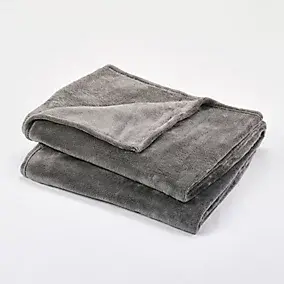 Plaid Lulu gris l.150 x L.180cm GoodHome