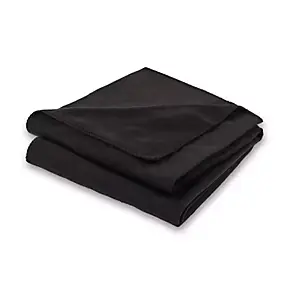 Plaid polaire 1px Cocooning noir l.120 x L.170cm