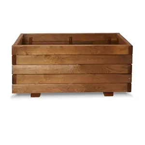 Bac à fleurs en bois 80 x 40 cm acier galvanisé ou en aluminium