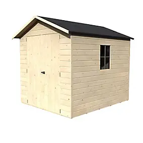 Abri de jardin Blooma Selwyn en bois coloris naturel ép.12 mm surface extérieure 4,87 m²