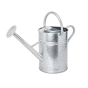 Arrosoir en acier galvanisé coloris métal contenance 12 litres