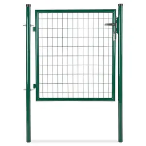 Portillon grillagé acier vert réversible L. 1 x H. 1 m