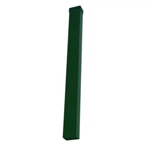 Poteau rectangulaire vert pour grillage H. 1,8 m - section 60 x 40 mm