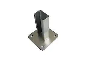 Platine pour poteau rectangulaire galva Blooma