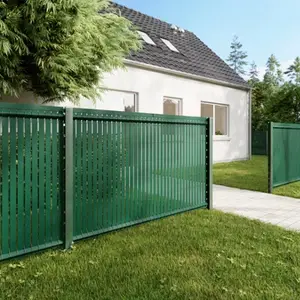 Poteau pour grillage rigide à encoches vert - H. 130 cm