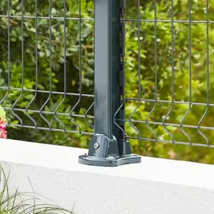 Platine pour grillage rigide vert
