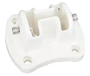 Platine de fixation pour poteau à encoche blanche