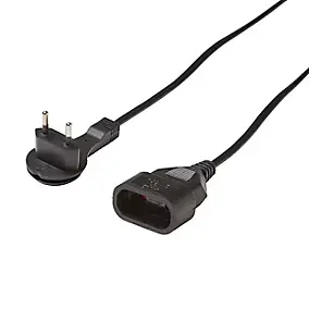 Rallonge intérieur H03VVH2-F Diall 2 x 0.75mm² 3m prise noir