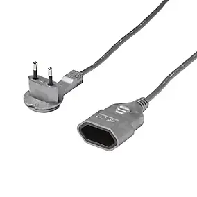 Rallonge intérieur H03VVH2-F Diall 2 x 0.75mm² 3m prise métal