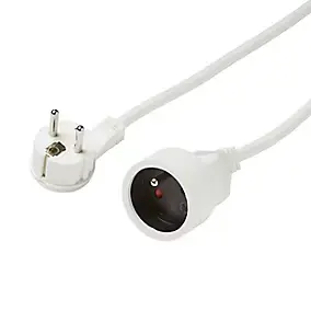 Rallonge intérieur H05VV-F Diall 3 x 1.5 mm² 3m + prise blanc