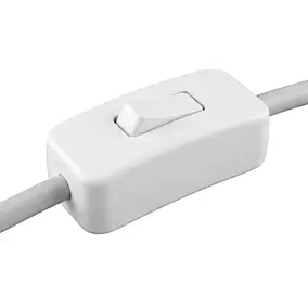 Cordon de lampe avec interrupteur blanc Diall 2m