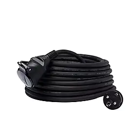 Rallonge noire Diall H05VVF 3G1 5mm² 10m avec clapet