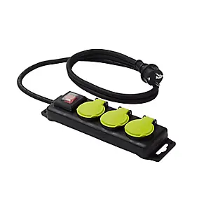 Multiprise avec interrupteur étanche 3 prises Diall 1.5m