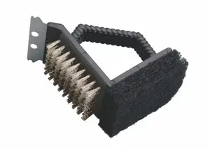 Brosse nettoyante et racloir pour barbecue