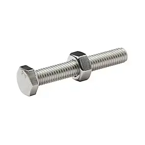 10 boulons tête héxagonale inox 6 x 40 mm