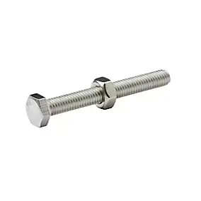 10 boulons tête héxagonale inox 6 x 50 mm