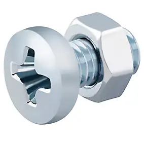 20 vis métaux acier zingué 5 x 10 mm