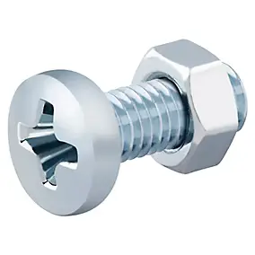 20 vis métaux acier zingué 5 x 12 mm