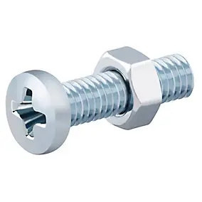 20 vis métaux acier zingué 5 x 20 mm