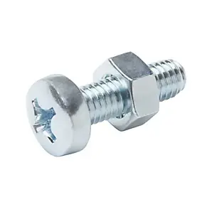 20 vis métaux acier zingué 6 x 20 mm