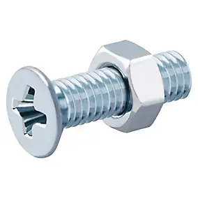 20 vis métaux tête fraisée acier zingué 3 x 12 mm