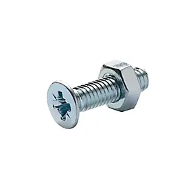20 vis métaux tête fraisée acier zingué 4 x 16 mm