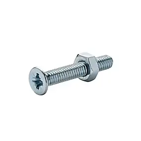 20 vis métaux tête fraisée acier zingué 4 x 25 mm