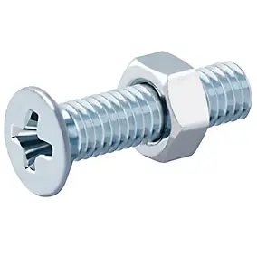 20 vis métaux tête fraisée acier zingué 5 x 20 mm