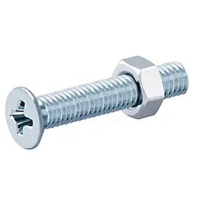 20 vis métaux tête fraisée acier zingué 5 x 30 mm