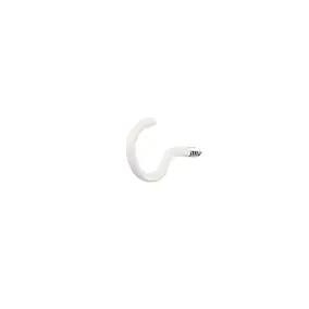 Crochet rond à visser en acier plastifié blanc 30x15 mm - 10 pièces