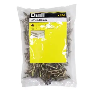 Vis de charnière 7 x 40 mm - 200 pièces - DIALL