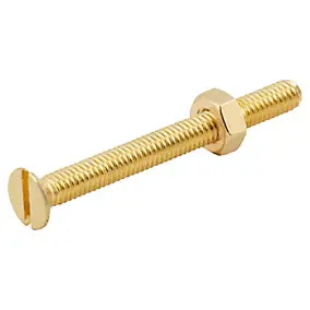 10 vis à métaux tête fraisée en laiton 4 x 40 mm