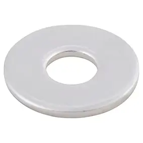 Grandes rondelles plates en acier inoxydable A4 ø 5mm - 10 pièces
