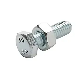 10 boulons tête héxagonale zingué 5 x 20 mm