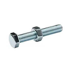 10 boulons tête héxagonale acier zingué 8 x 50 mm