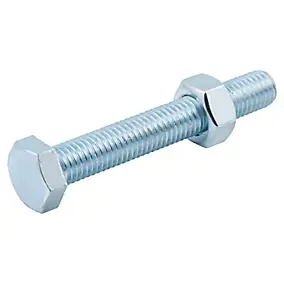 10 boulons tête héxagonale acier zingué 8 x 70 mm