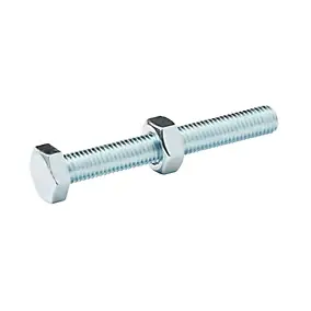 10 boulons tête héxagonale acier zingué 10 x 80 mm