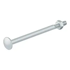 10 boulons tête ronde collet carré 7 x 100 mm